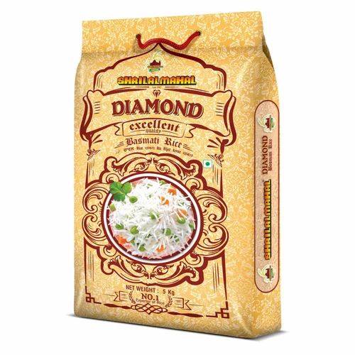 White 5kg Shrilalmahal Diamond Basmati Rice, Bag
