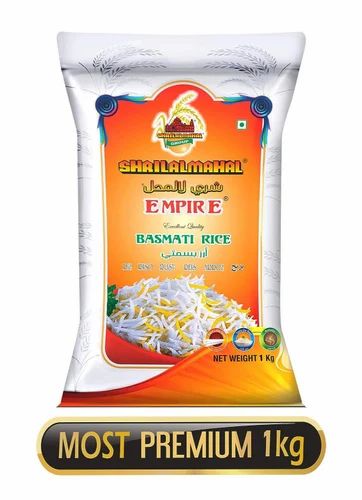 White 1kg Shrilalmahal Empire Basmati Rice, Bag