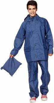 S Protection Navy Blue Duck Back Rain Suit