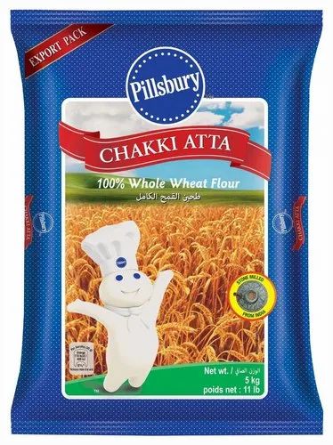 Indian Whole Wheat Pillsbury Flours, 1 *2*5*10 Kg, Packaging Type: Printied Cover