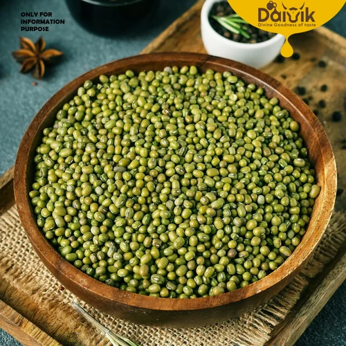 Natural Unpolished Green Whole Moong Dal (1 kg)