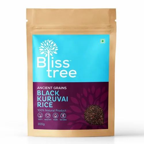 Black Kuruvai Rice ( Karunkuruvai Rice ), Packaging Size: 300 g