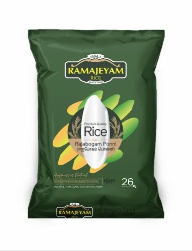 Ramajeyam Rajabogam Ponni Rice, Packaging Size: 26 Kg, Packaging Type: PP Bag