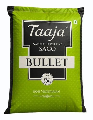 Taaja Natural Super Fine Bullet Sabudana, Packaging Size: 30 Kg, HDPE Bag
