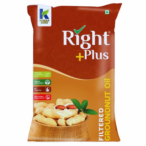 Right Plus Groundnut Oil 1L Pouch Pure & Aromatic Cooking Oil