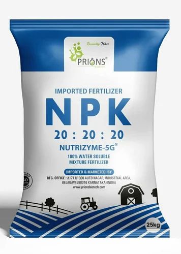 White Powder Npk Fertilizer 20 20 20, Bag, 1 kg