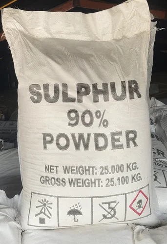 Powder Sulphur 90%, 25 kg, HDPE Bag