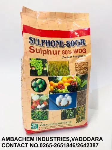 Ambachem Sulphur 80% WDG-Sulphone-80GR, For Agriculture, 1Kg