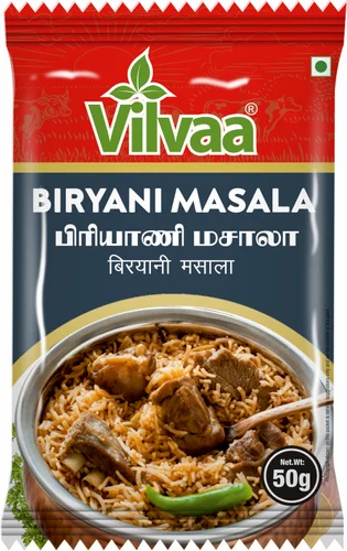 Chicken VILVAA BIRYANI MASALA, Form: Powder, 50 g