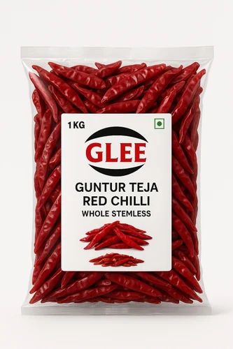 Stemless Guntur Teja Chilli, Without Stem