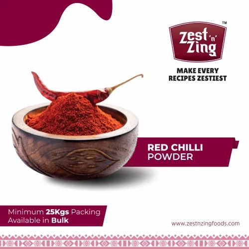 25 Kg Red Chilli Powder - Teja Variety (Medium Heat)