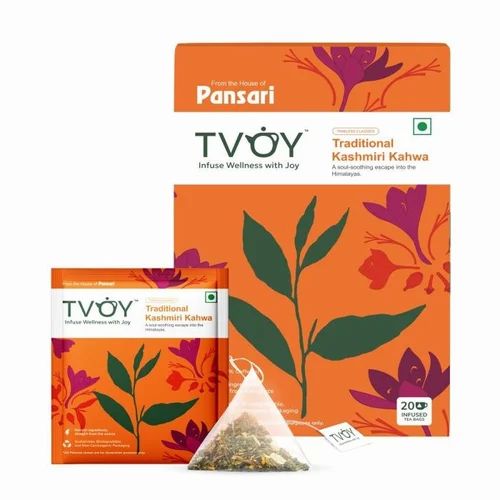 TVOY Kanwal Shahi Kehwa Kashmiri Tea, Packaging Type: Box