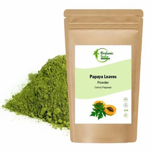 Herbanic India Green Papaya Leaves Powder, Plastic Bag