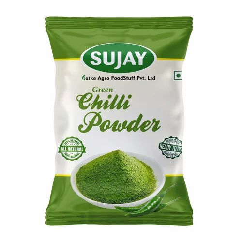Sujay Green Chilli Powder, G4, Heat Level: Medium