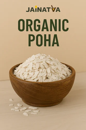 Jainatva Organic White Poha Packet (1 Kg)
