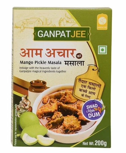 Ganpatjee Achar Masala Mango Pickle Masala 200G, Paper Box, Packaging Size: 200 gm