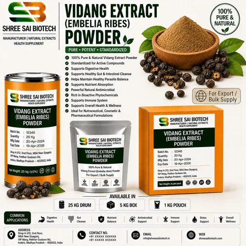 Vidang Extract(Embelia ribes), Red, Form: Powder