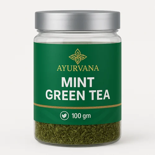 Ayurvana Mint Green Tea - 100gms,Promotes Relaxation,Freshens Breath,Supports Detoxification