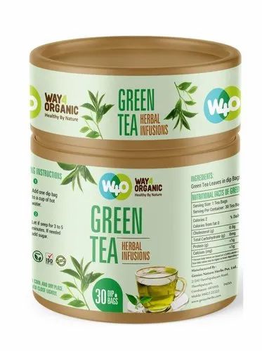 Way4Organic Green Tea - 30 Dips, Packaging Type: Tin, Packaging Size: 100 Gram