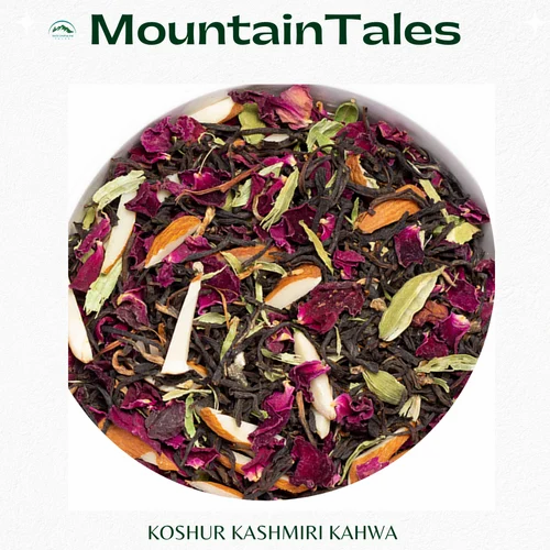Mountain Tales Herbal Koshur Kashmiri Kahwa Flavored Tea, Leaves