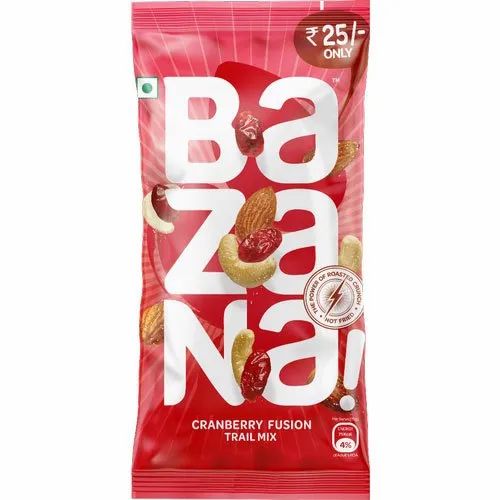 Cranberry Fusion Trail Mix, Packaging Type: Plastic Packet, Packaging Size: 15 gm