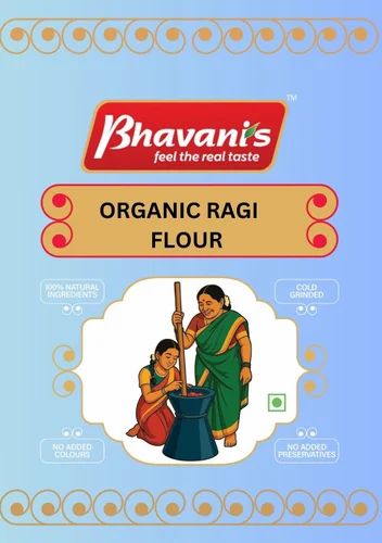 Dry Roasted Organic Ragi Flour, 500 gm