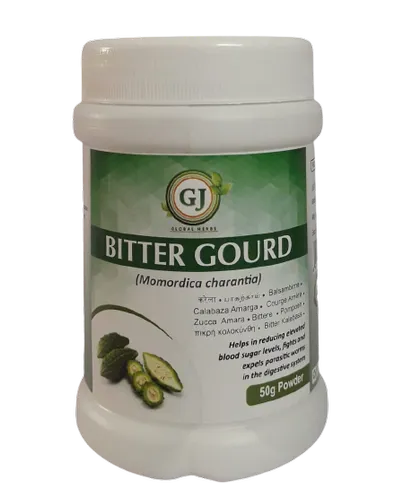 Bittergourd GJ Karela Powder, Packaging Type: Bottle, Packaging Size: 50g