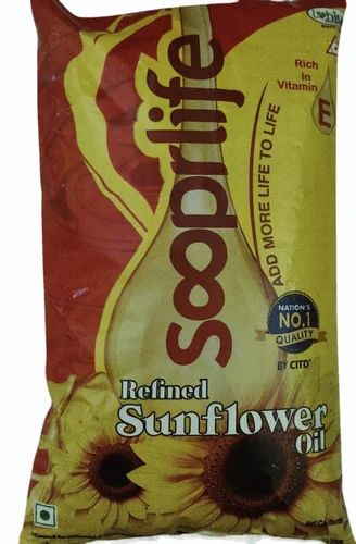 Sooprolife Sunflower Oil 1 Litre, Packaging Type: Pouched