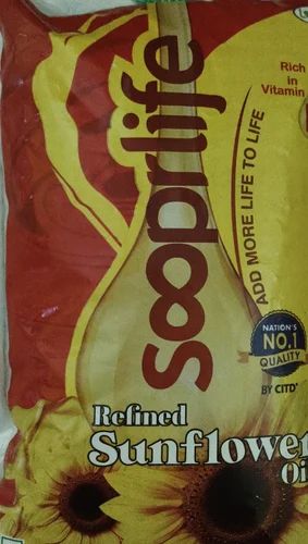 Sooprolife Sunflower Oil 500 ml, Packaging Type: Pouched