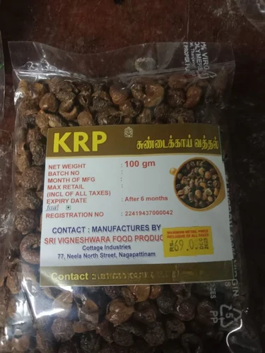 Salted 100g Sundakai Vathal, Packaging Type: Packet, Dried