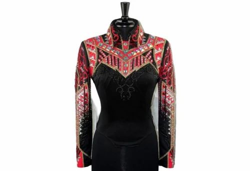 Red Leather Protective Riding Jacket