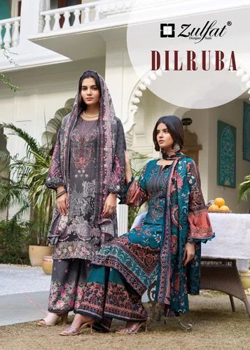 Dilruba by zulfat rayon modern pakistani stylish dress materials