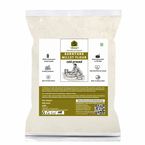 1 Kg Gauraaj Natural Stone Grounded Cold Pressed Barnyard Millet Flour