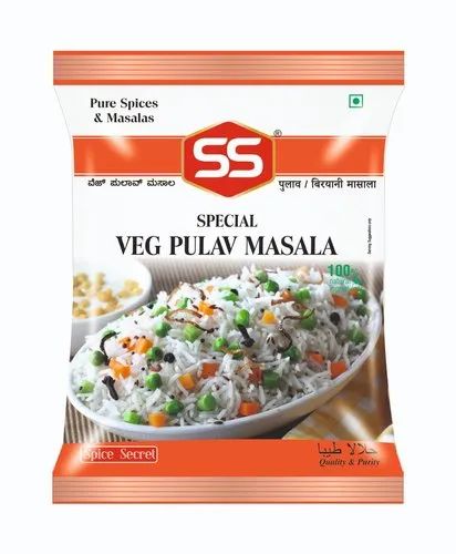 Veg Pulao Masala, Pouch & Box
