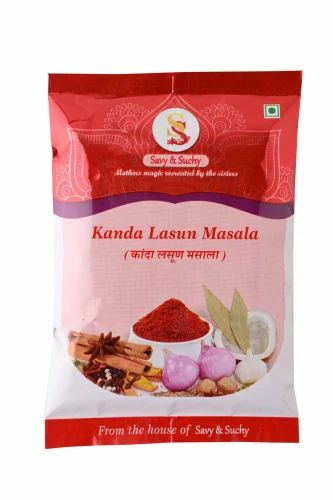 Savy & Suchy 50g Kanda Lasoon Masala, Packaging Size: 50 gm, Packet