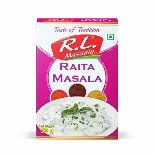 RL 50gm Raita Masala, Packaging Type: Box