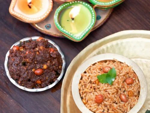 Gruhasutram Puliyogare Mix (500g Pouch) - Homemade Style, No Preservatives