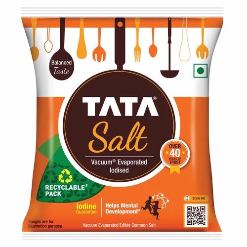 Tata Vacuum Evaporated 1 Kg Iodized Salt, Crystal, Food Grade