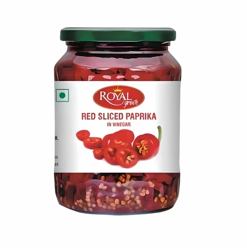 Spicy Red Paprika Sliced, Bottle