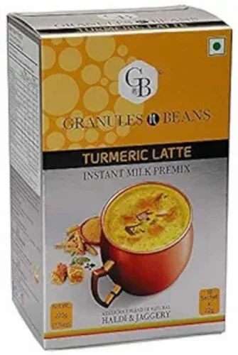 GnB Turmeric Latte Instant Milk Premix Haldi & Jaggery 10 Sachets, Powder