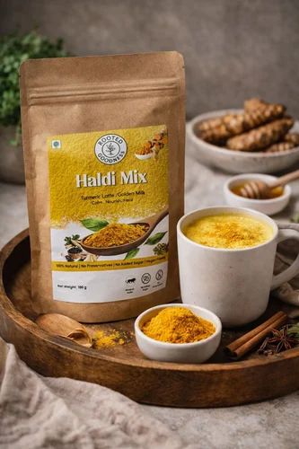 Masala Turmeric Milk Latte Powder (No Added Sugar, Plant Based, Vegetarian) - 100g