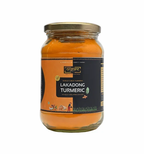 Orgure Lakadong Original Turmeric, Packaging Type: Glass Bottle