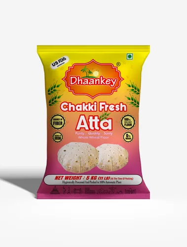 5kg Dhaankey Chakki Fresh Atta, 1 kg