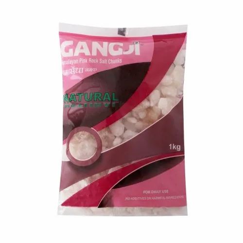 Himalayan Organic Sendha Namak Natural 1kg Pink Salt Chunks, Packaging Type: Plastic Bag, Grade: Food Grade