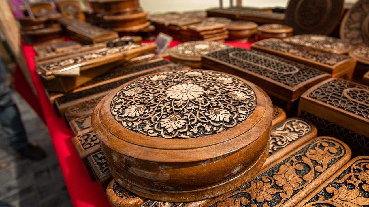 Kashmir Walnut Wood Carving
