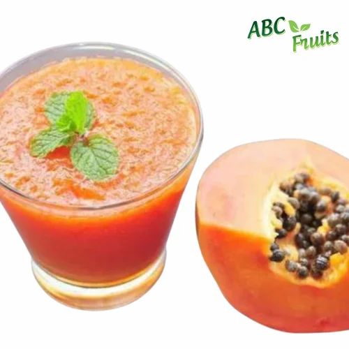 ABC Quality Red Papaya Pulp, Packaging Size: 215 Kgs