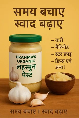 500gm Brahmas Organic Garlic Paste