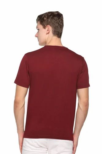 Plain Cotton PIKMEE Men's Round Neck Half Sleeve Casual Regular Fit T Shirt