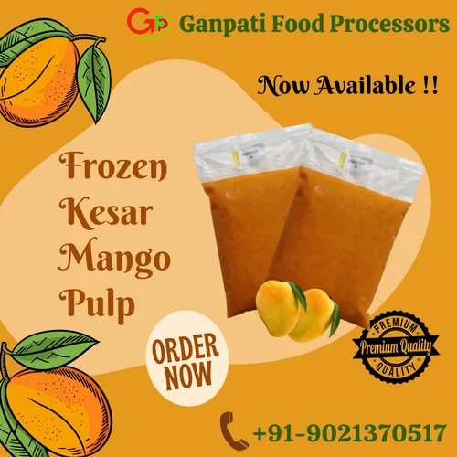 Frozen Kesar Mango Pulp, Packaging Size: 1 Kg