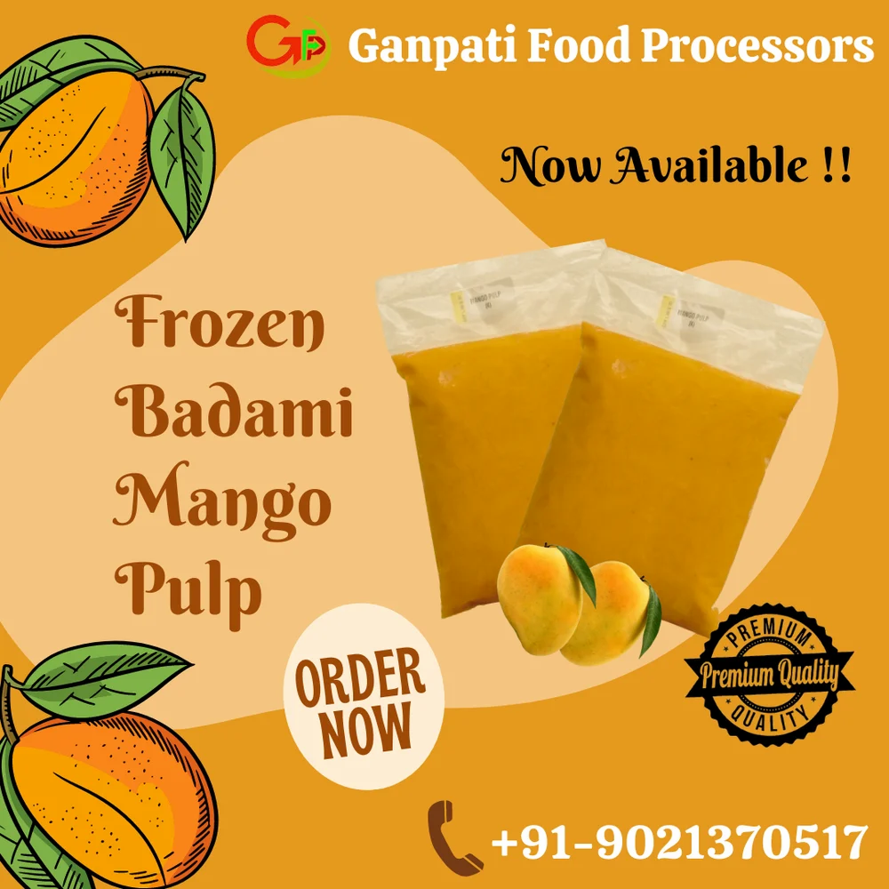 Frozen Badam Mango Pulp